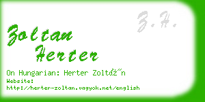 zoltan herter business card